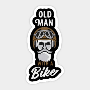 Old Man Motorcycle Club Vintage Grunge Biker Sticker